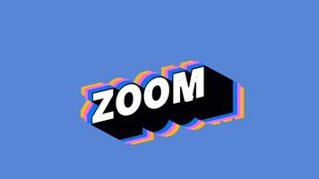 ZOOM Text in Graffiti Style with Color-Changing Background video