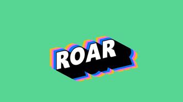 ROAR Text in Graffiti Style with Color-Changing Background video