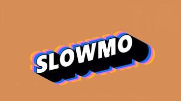 SLOWMO Text in Graffiti Style with Color-Changing Background video