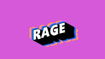 RAGE Text in Graffiti Style with Color-Changing Background video