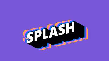 SPLASH Text in Graffiti Style with Color-Changing Background video