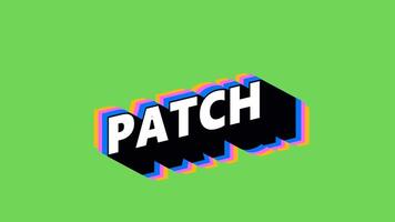 PATCH Text in Graffiti Style with Color-Changing Background video