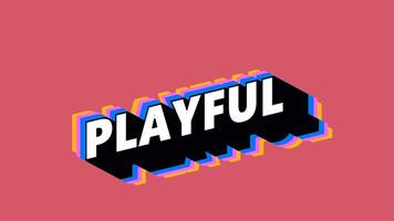 PLAYFUL Text in Graffiti Style with Color-Changing Background video