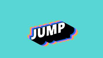 JUMP Text in Graffiti Style with Color-Changing Background video