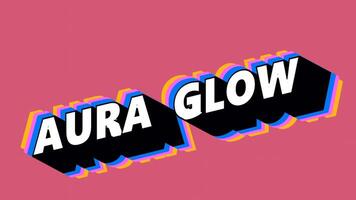 AURA GLOW Text in Graffiti Style with Color-Changing Background video