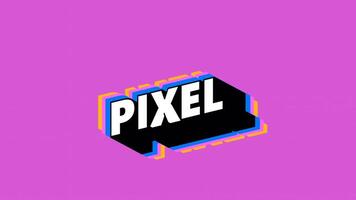 PIXEL Text in Graffiti Style with Color-Changing Background video