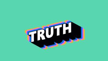 TRUTH Text in Graffiti Style with Color-Changing Background video
