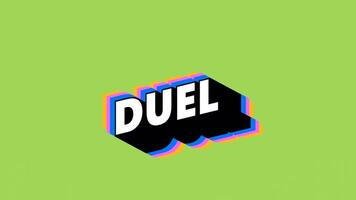 DUEL Text in Graffiti Style with Color-Changing Background video