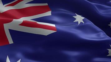 Realistic 3D Animation of Australia National Flag Seamlessly Waving in the Wind video
