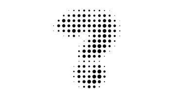 Question Mark Symbol With Halftone Dot Circles Animation video