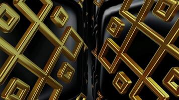 Elite Design, Black and Gold Figures, Unique Template, Business Background, Exclusive, Reflection video