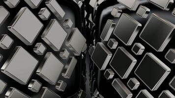 Black and Silver Figures, Elegant Template, Business Background, Unique Design, Reflection, Exclusive video