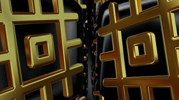 Black and Gold Figures, Unique Template, Business Background, Elite Design, Reflection, Exclusive video