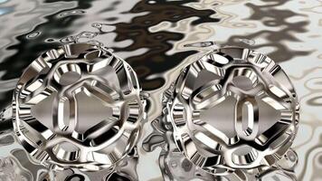 Elegant Cinematic Template, Business Background, Floating Silver Spheres, Unique Design, Reflection, Exclusive video