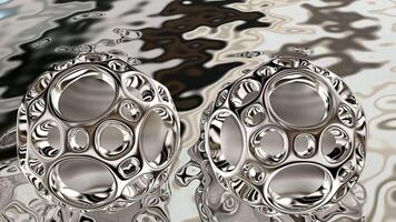 Business Background, Elegant Cinematic Template, Floating Silver Spheres, Reflection, Exclusive, Unique Design video