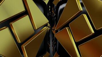 Business Background, Unique Template, Black and Gold Figures, Reflection, Exclusive, Elite Design video