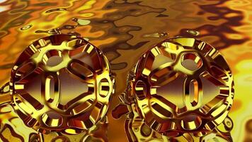 Unique Cinematic Template, Business Background, Floating Golden Spheres, Elite Design, Reflection, Exclusive video