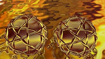 Reflection, Unique Cinematic Template, Business Background, Floating Golden Spheres, Elite Design, Exclusive video