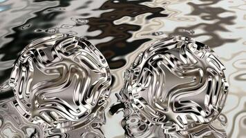 Floating Silver Spheres, Elegant Cinematic Template, Business Background, Unique Design, Reflection, Exclusive video