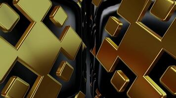 Unique Template, Business Background, Black and Gold Figures, Elite Design, Reflection, Exclusive video