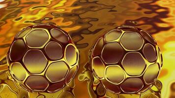 Exclusive, Floating Golden Spheres, Unique Cinematic Template, Business Background, Elite Design, Reflection video