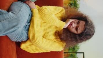 Teen girl at home suffers from unfair situation problem, break up, depressed, feeling bad, burnout video