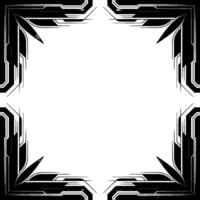 Futuristic Geometric Frame on White Background vector