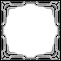 Art Deco Frame With Geometric Lines and Blank Space vector