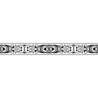Elegant Black Scrollwork Border, Illustration on White vector