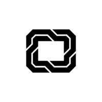 Abstract Geometric Square , Black and White Minimalist Style vector