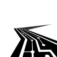 Abstract Circuit Board Path Minimalist Tech Background vector
