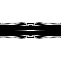 Geometric Black and White Abstract With Central Stripe vector