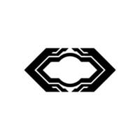 Geometric Black Abstract Eye With Light Technology Theme vector