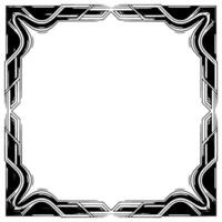 Art Deco Frame, Geometric Border, Elegant , Decorative Element vector