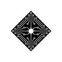 Circuit Board Diamond Tech , Digital Spark, Minimalist vector