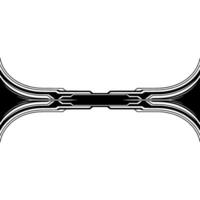 Abstract Techinspired Element Black and White vector