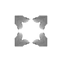 Abstract Geometric Frame Minimalist , Modern, Clean Lines, Element vector