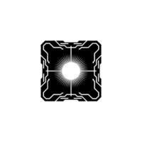 Tech Sunburst Futuristic With Geometric Elements vector