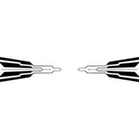 Minimalist Tech Futuristic Arrow Abstract on White vector