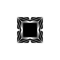 Geometric Black Square With White Frame, Minimalist vector