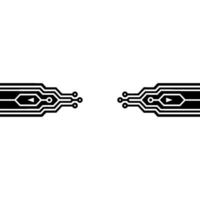 Minimalist Circuit Board Connecting Technology vector
