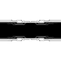 Futuristic Black and White Circuit Board With Center Space vector