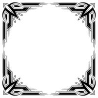 Art Deco Frame in Black and White , Elegant Border, Decorative Element vector