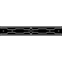 Futuristic Circuit Board Element, Black and White, Minimalist vector