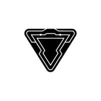 Futuristic Tech Black White Triangle on White Background vector