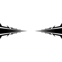 Abstract Black Thorn on White Background vector