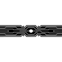 Minimalist Tech Circuitry Black Lines White Background vector