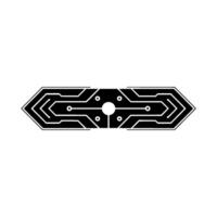 Futuristic Circuit Board , on White, Tech vector