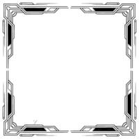 Art Deco Frame With Radial Burst Background vector