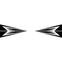 Abstract Black and White Arrows Minimalist vector